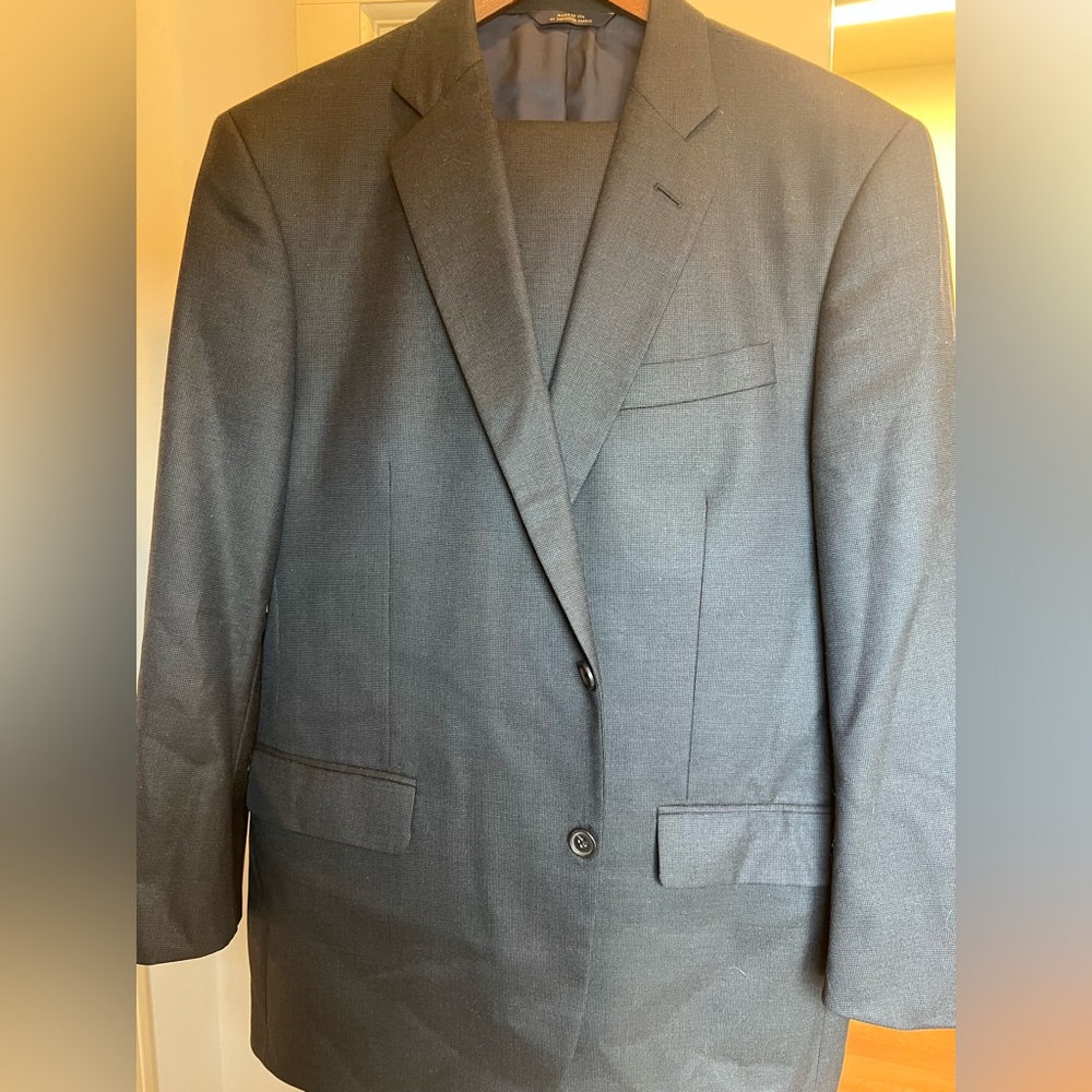 Brooks Brothers 1818 Madison Saxxon Charcoal Suit